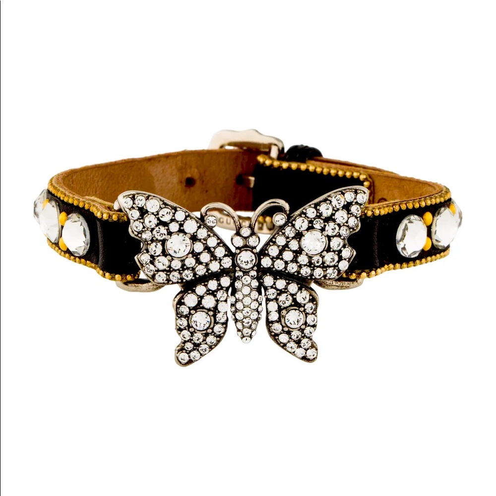 NWOT GUCCI Crystal Studded Butterfly Bracelet